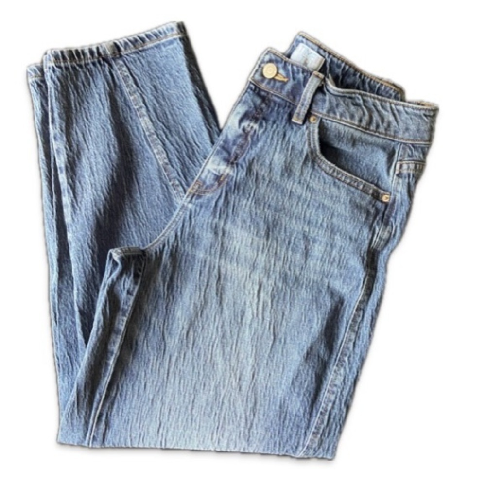 Time and Tru High Rise Cropped Barrel Jeans - Picture 2 of 6